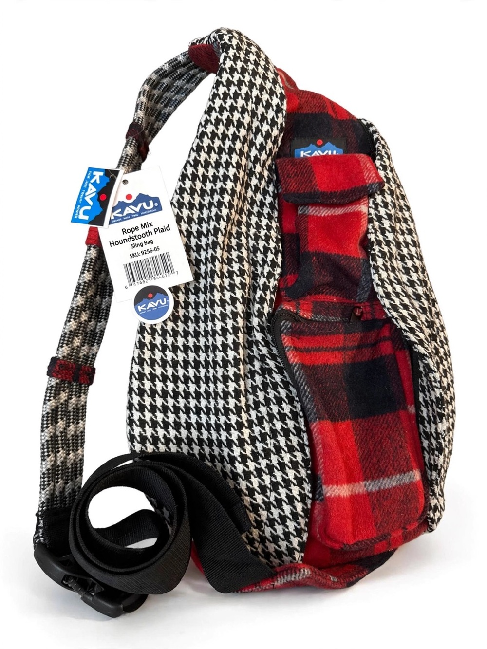 KAVU Rope Mix Sling Bag Houndstooth Buffalo Plaid NWT Retired Hard to Find